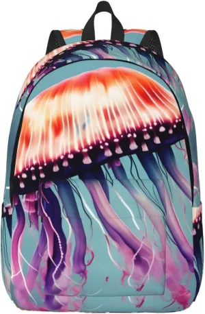 Jellyfish print Backpack Travel Backpacks for Women Men College Backpack Computer Bag for Travel