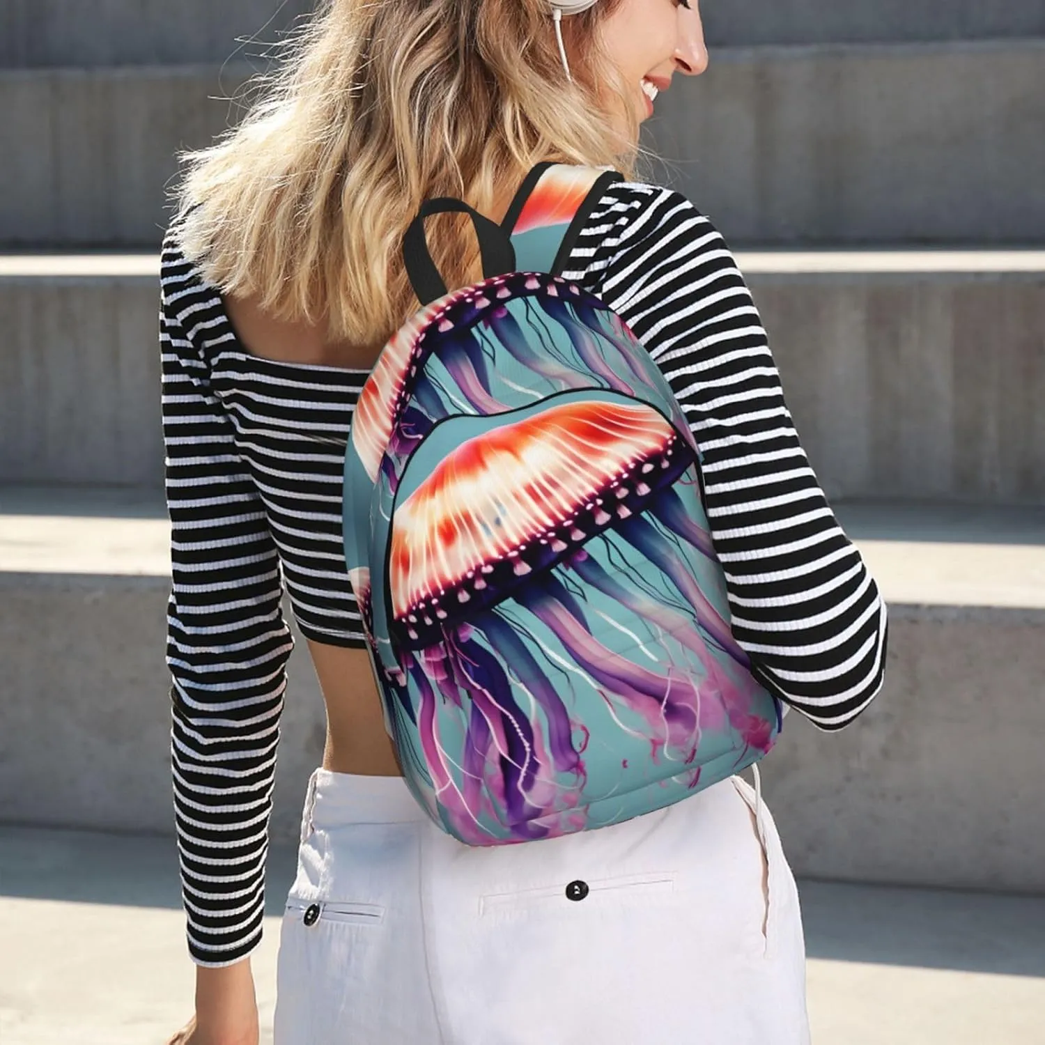 Jellyfish print Backpack Travel Backpacks for Women Men College Backpack Computer Bag for Travel