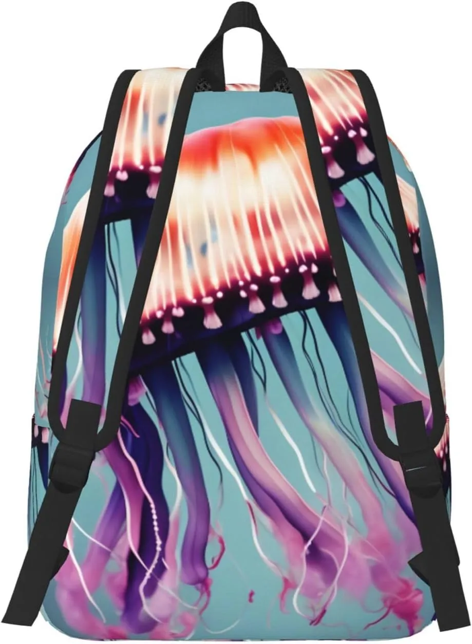 Jellyfish print Backpack Travel Backpacks for Women Men College Backpack Computer Bag for Travel