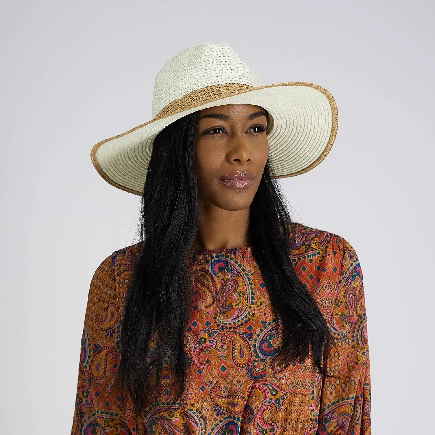 Jessica Simpson Women's Wide Brim Straw Hat