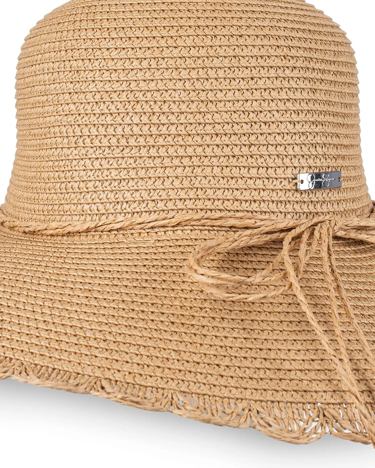 Jessica Simpson Women's Wide Brim Straw Hat
