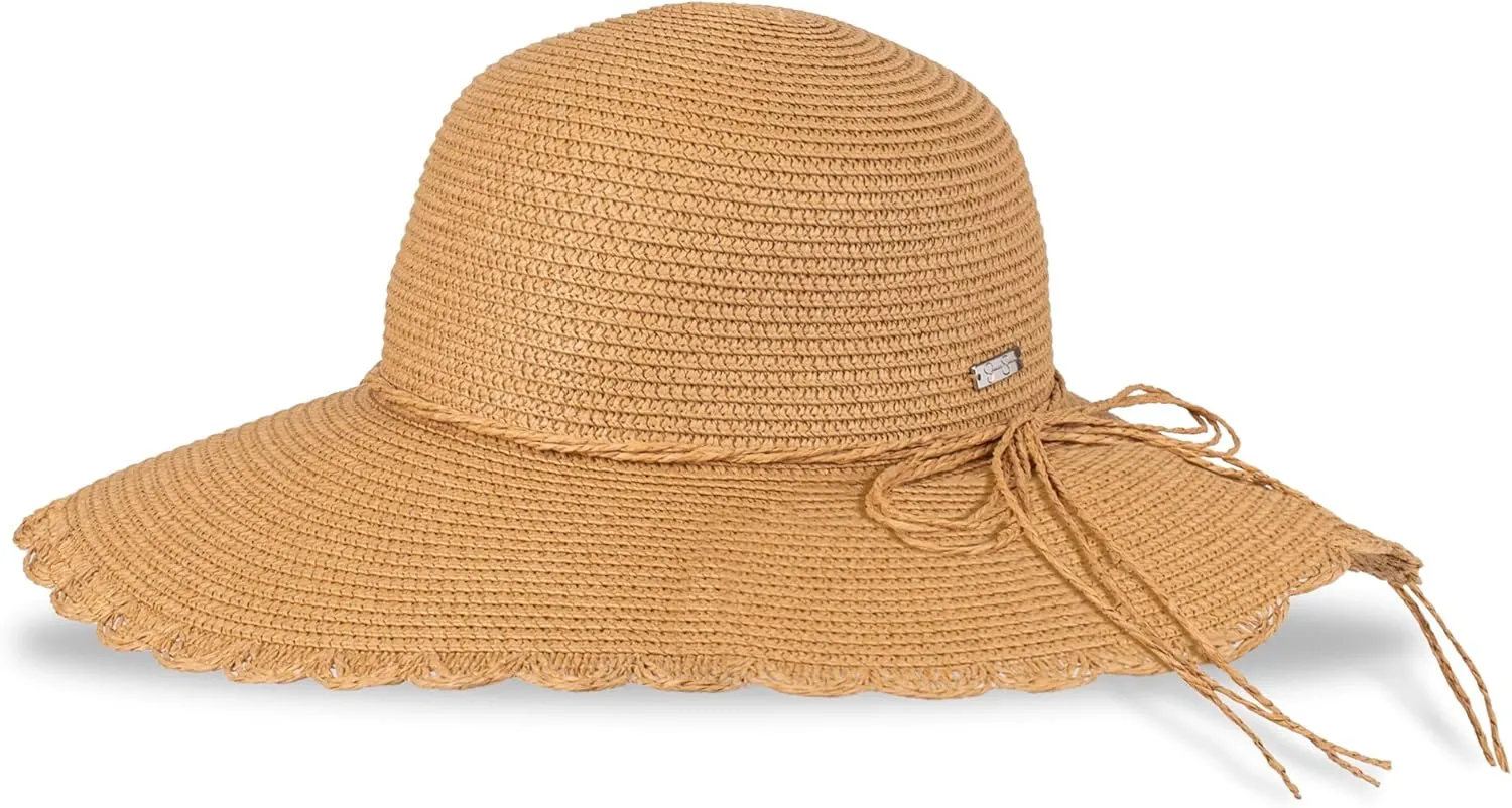 Jessica Simpson Women's Wide Brim Straw Hat