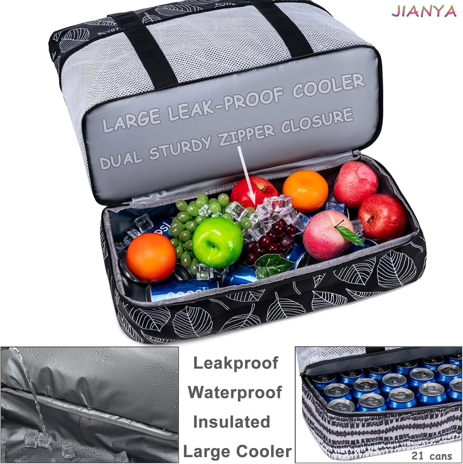 JIANYA Beach Bag XL Women Waterproof Beach Tote Pool Bags with Cooler Sandproof Beach Essentials for Beach Vacation Travel