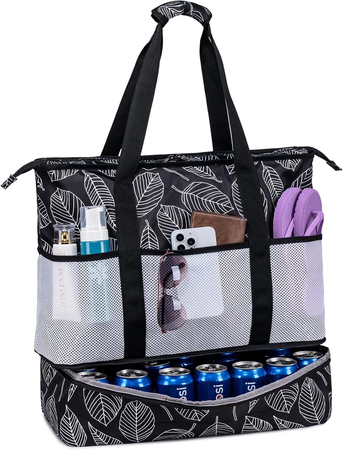 JIANYA Beach Bag XL Women Waterproof Beach Tote Pool Bags with Cooler Sandproof Beach Essentials for Beach Vacation Travel