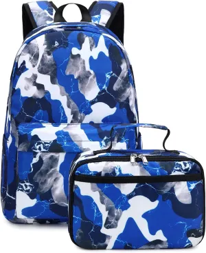 JIANYA Kids Backpack Boy/Girl Backpacks for School with Lunch Box Elementary Back Pack Bookbags for Boy/Girl