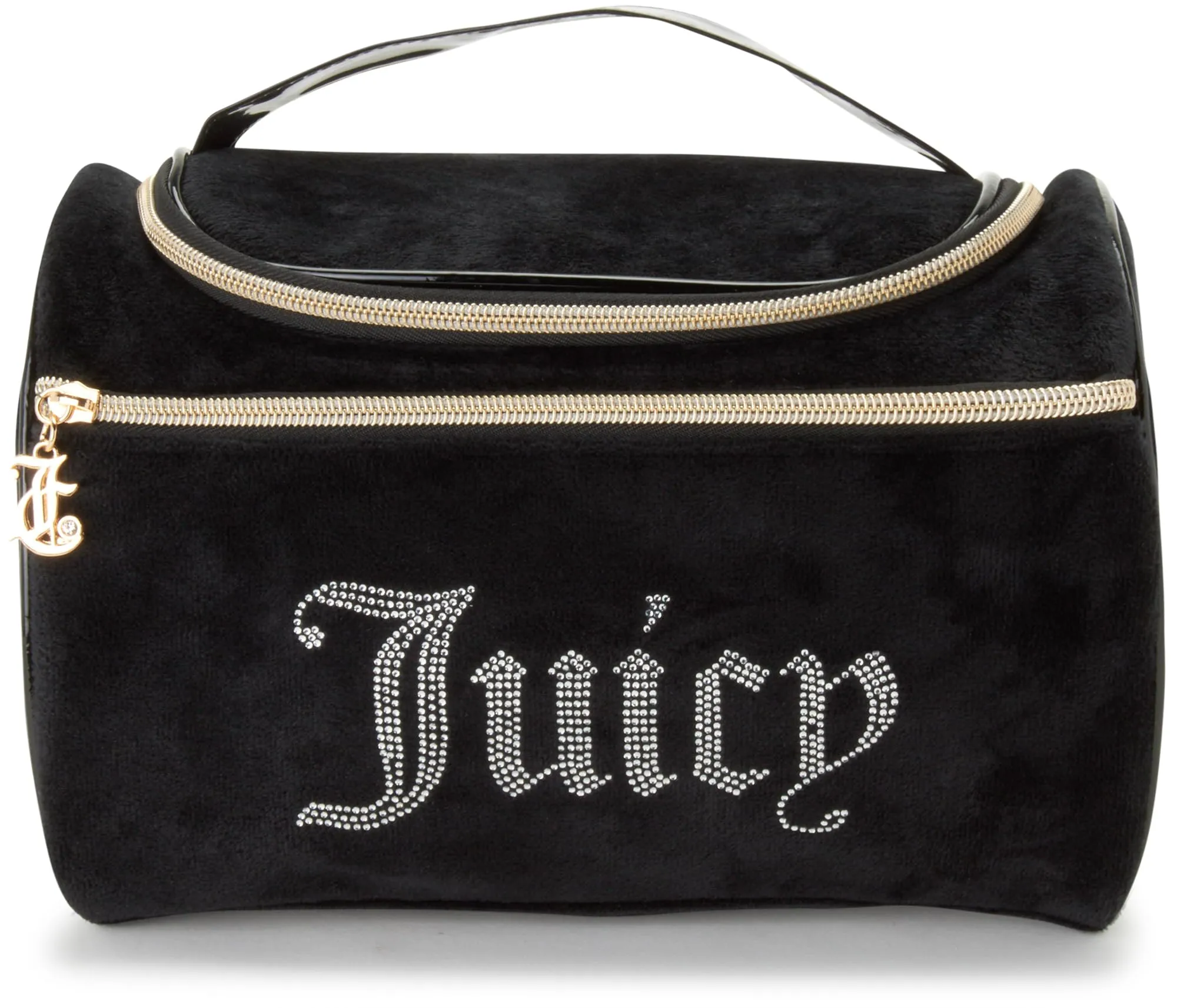 Juicy Couture Women's Cosmetics Bag - Hanging Travel Makeup and Toiletries Small Duffel Bag, Black