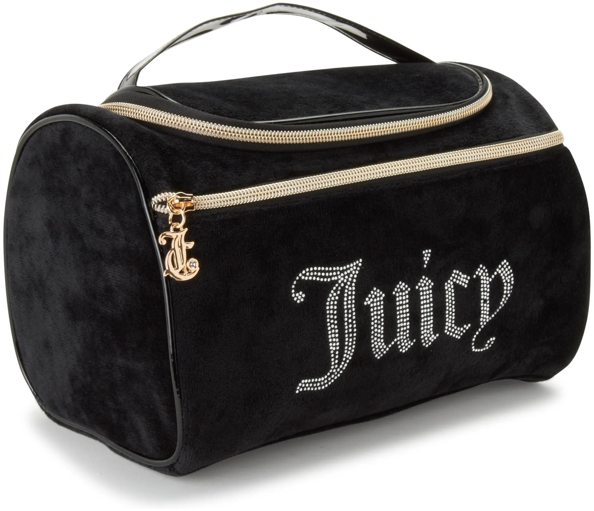 Juicy Couture Women's Cosmetics Bag - Hanging Travel Makeup and Toiletries Small Duffel Bag, Black