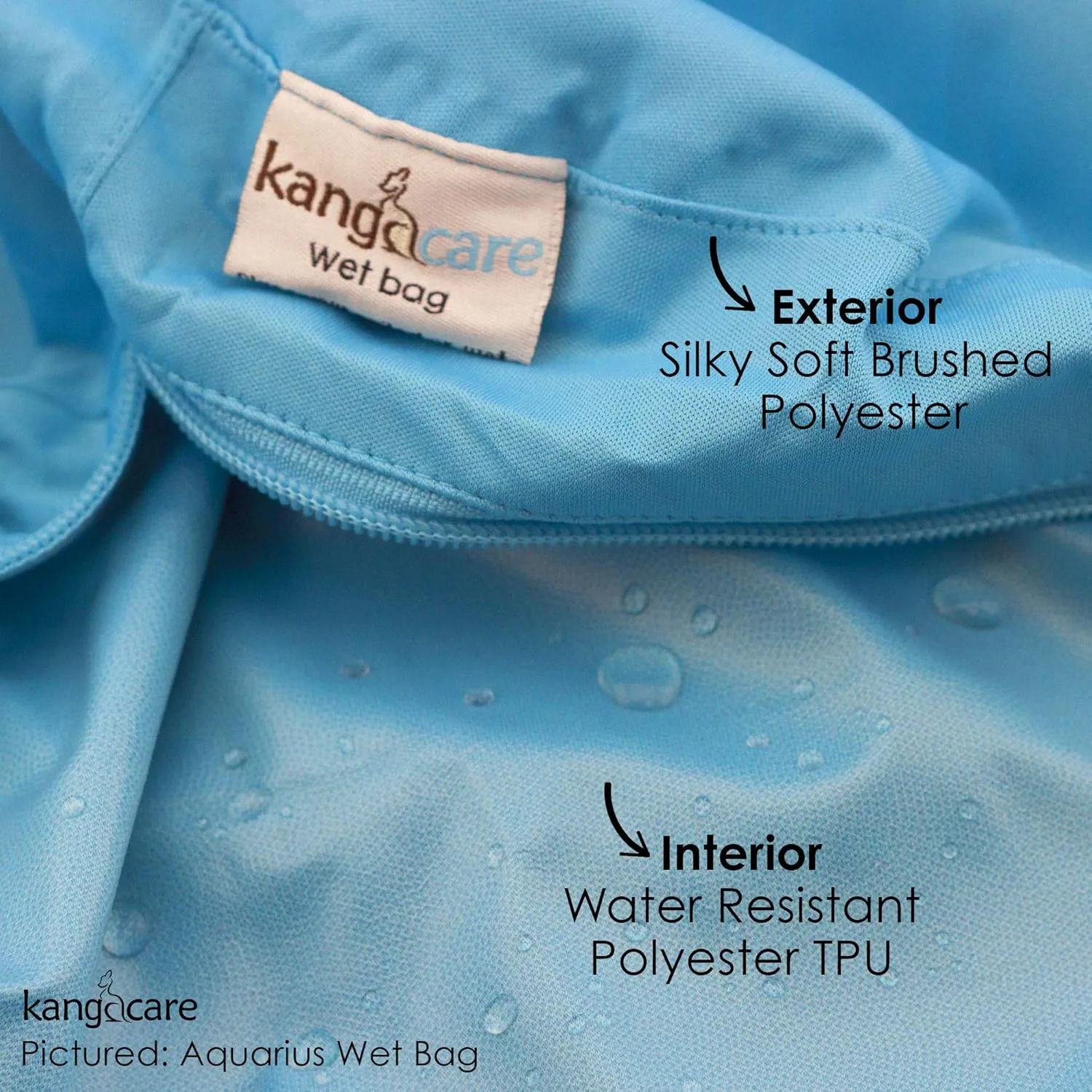 Kanga Care Wet Bag Seam Sealed Waterproof 3D Dimensional for Baby Cloth Diapers, Travel, Beach, Pool, Gym, Swim | Clover