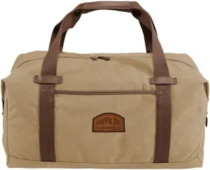 Kappa Sig Khaki Canvas Duffel With Leather Patch