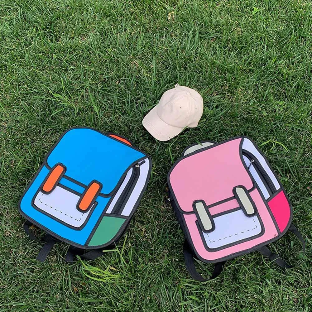 Kawaii 3D Cartoon Canvas Backpacks