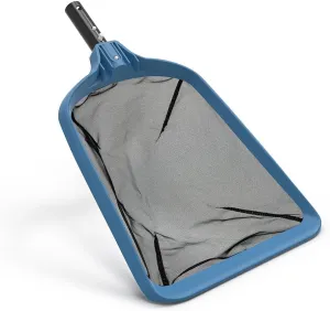 KEMANO Pro Grade 2-IN-1 Pool Skimmer Net with Fine Nylon Mesh 5.3” Depth, Fast Cleaning Pool Cleaner Net for Leaves, Debris in Swimming Pools, Spas Hot Tubs, Compatible with Universal Pool Poles
