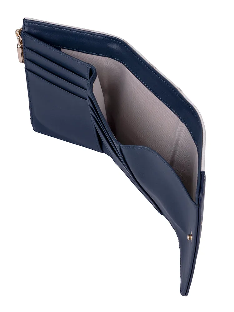 Kensington Compact Trifold Purse - Blue