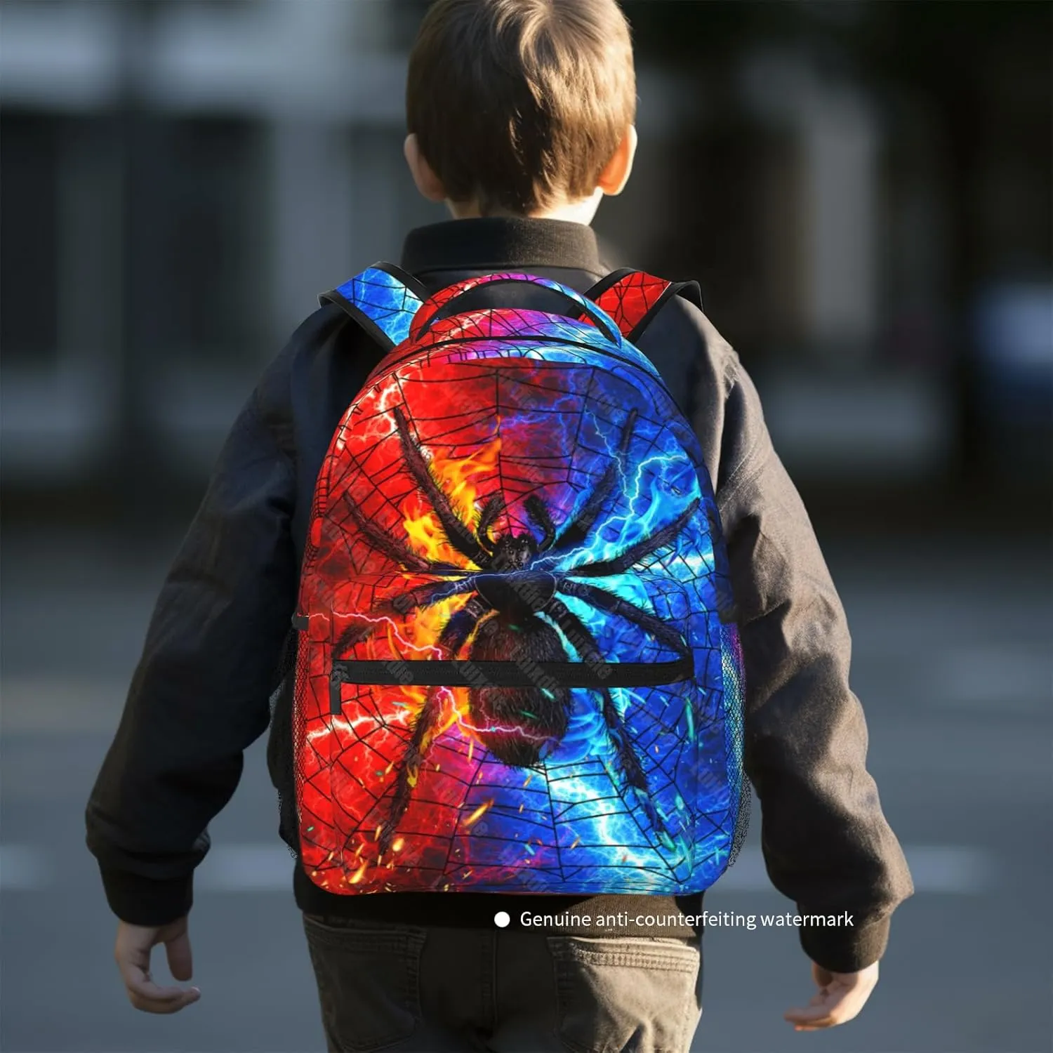 Kids School Backpack Sipder Cartoon Schoolbag Lightweight Waterproof Book Bag for Kids Boys School Bags for Kindergarten Primary Elementary Preschool Back to School Gifts