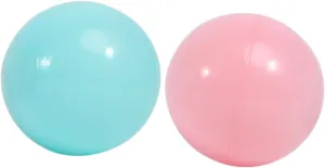 Kisangel 100Pcs Crush Ocean Balls for Macaron Mixed Colors Educational for Ball Pit Playhouse Bath Outdoor Fun Mesh Bag Included