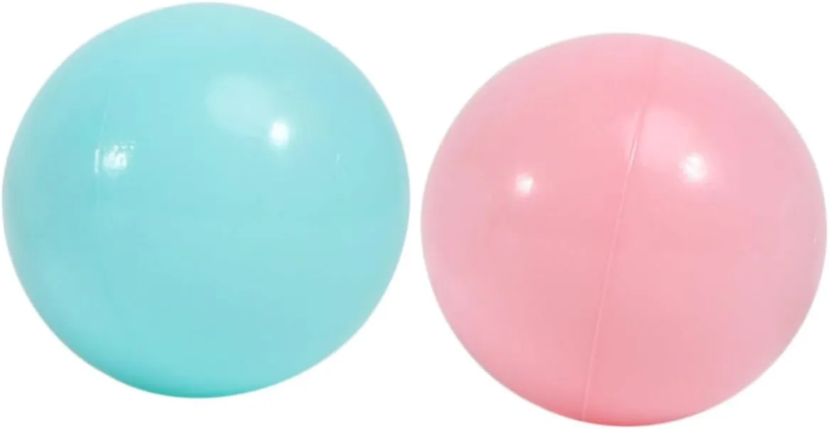 Kisangel 100Pcs Crush Ocean Balls for Macaron Mixed Colors Educational for Ball Pit Playhouse Bath Outdoor Fun Mesh Bag Included