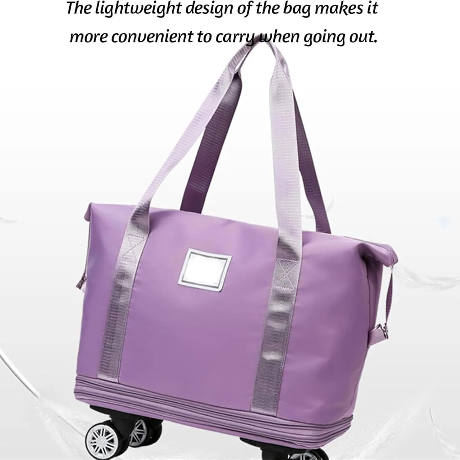 Klarson Expandable Bag with Wheels, Collapsible Luggage with Wheels, Expandable Rolling Duffel Bag (Black)