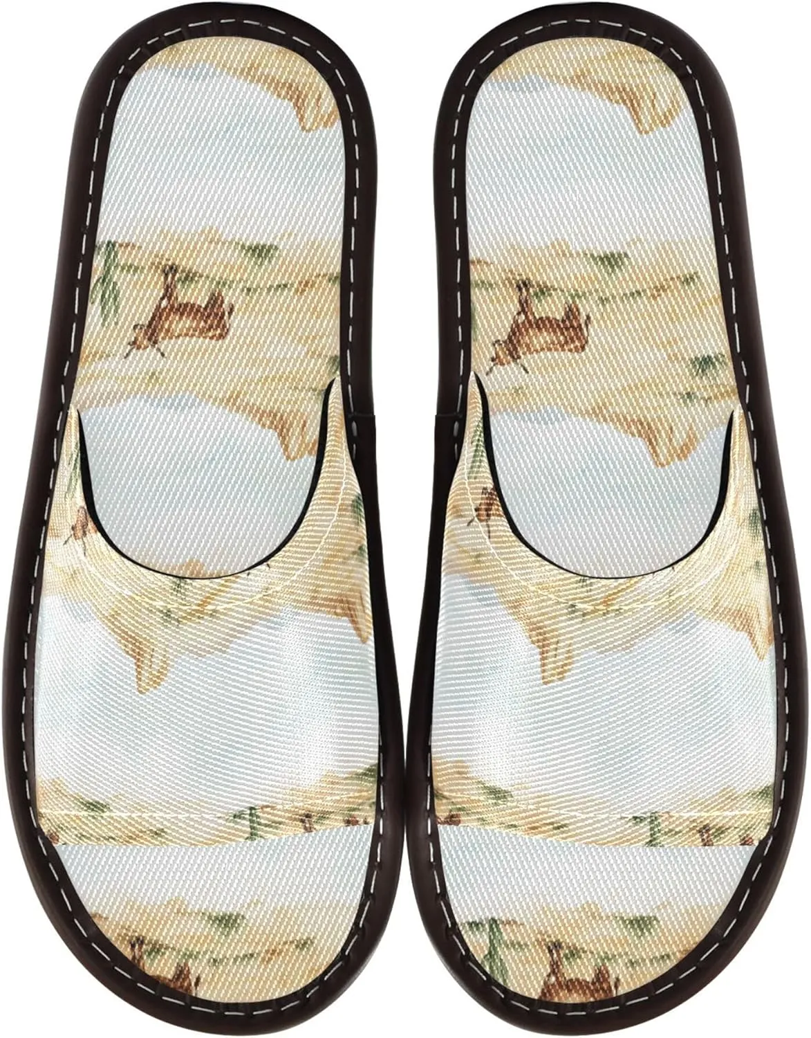KLL Slippers Indoor and Outdoor Reusable Non-Slip Open Toe Slide Slipper for Guest, Hotel, Travel, Airplane