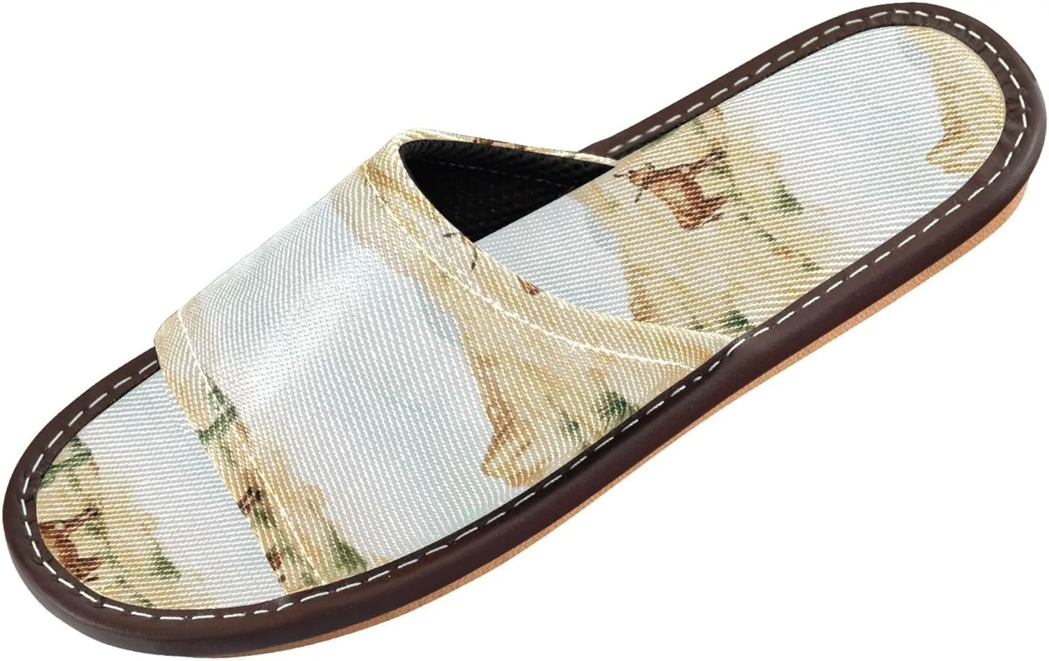 KLL Slippers Indoor and Outdoor Reusable Non-Slip Open Toe Slide Slipper for Guest, Hotel, Travel, Airplane