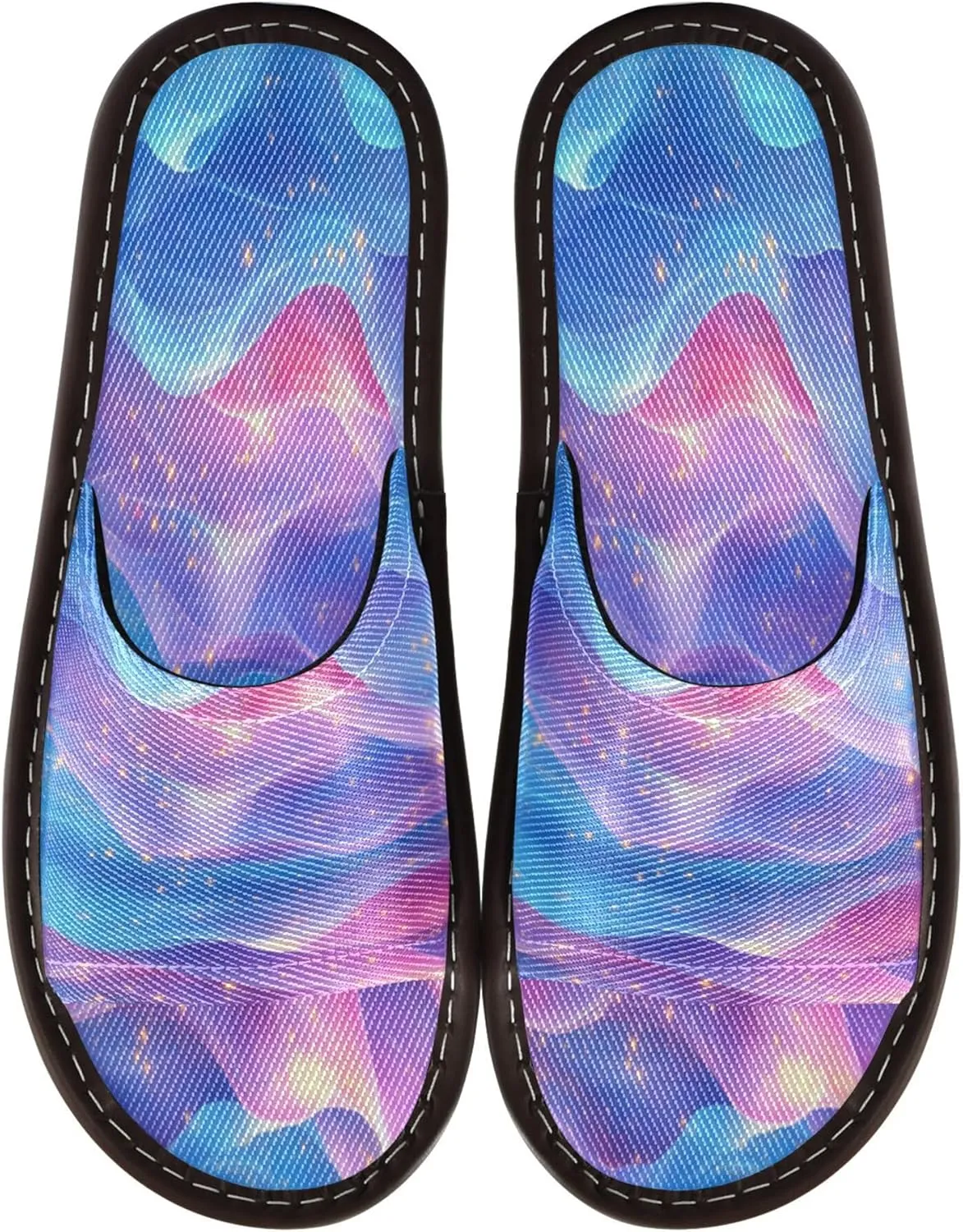 KLL Womens Bathroom Shower Slippers Indoor Breathable Non-Slip Dorm Home Slides for Hotel Travel Party