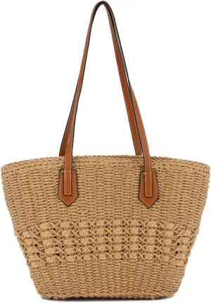 KUANG! Women's Straw Hobo Bag Large Handwoven Rattan Bag Woven Straw Purse Summer Beach Tote Bag