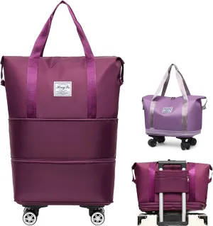 Kulken Travel Bag with Wheels, 2025 New Large Capacity Travel Bag - Universal Wheel Removable, Expandable Foldable (C)