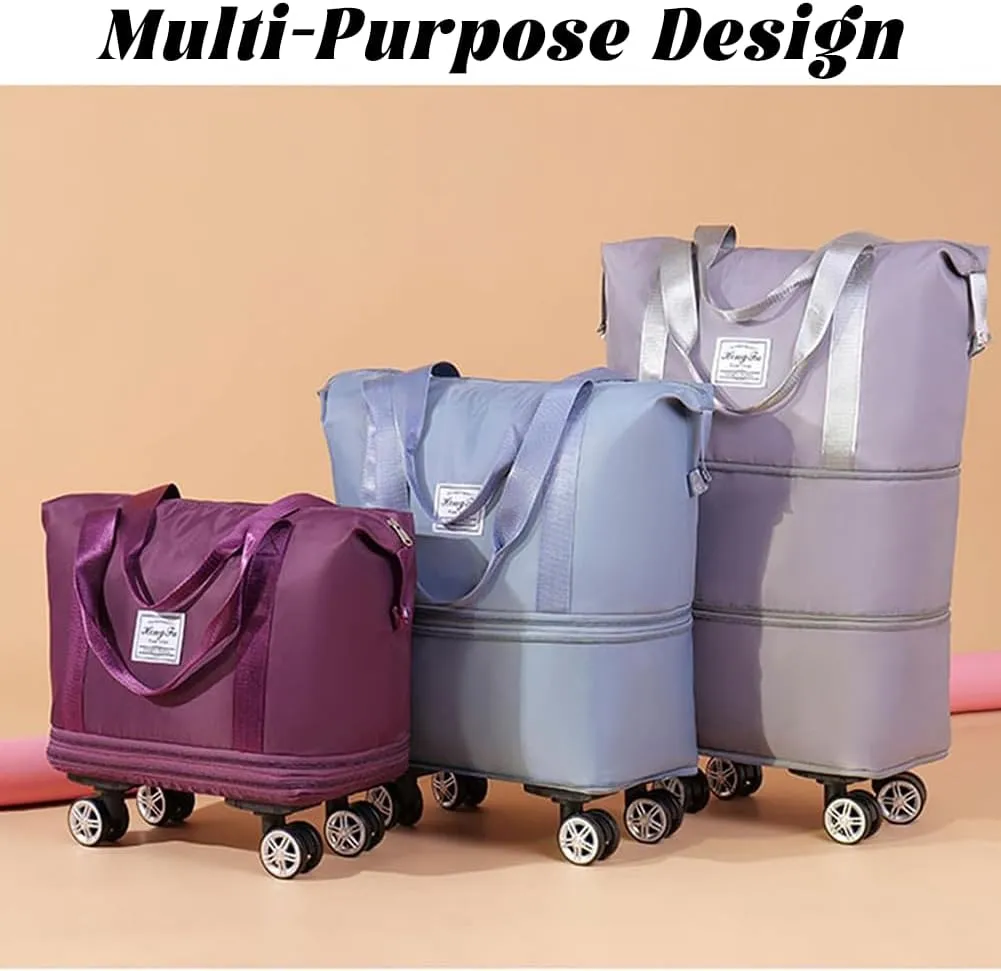 Kulken Travel Bag with Wheels, 2025 New Large Capacity Travel Bag - Universal Wheel Removable, Expandable Foldable (C)