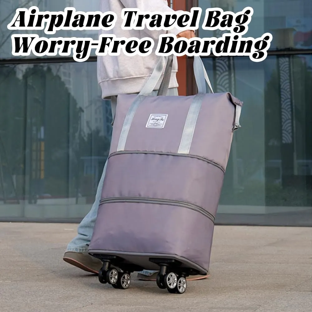 Kulken Travel Bag with Wheels, 2025 New Large Capacity Travel Bag - Universal Wheel Removable, Expandable Foldable (C)