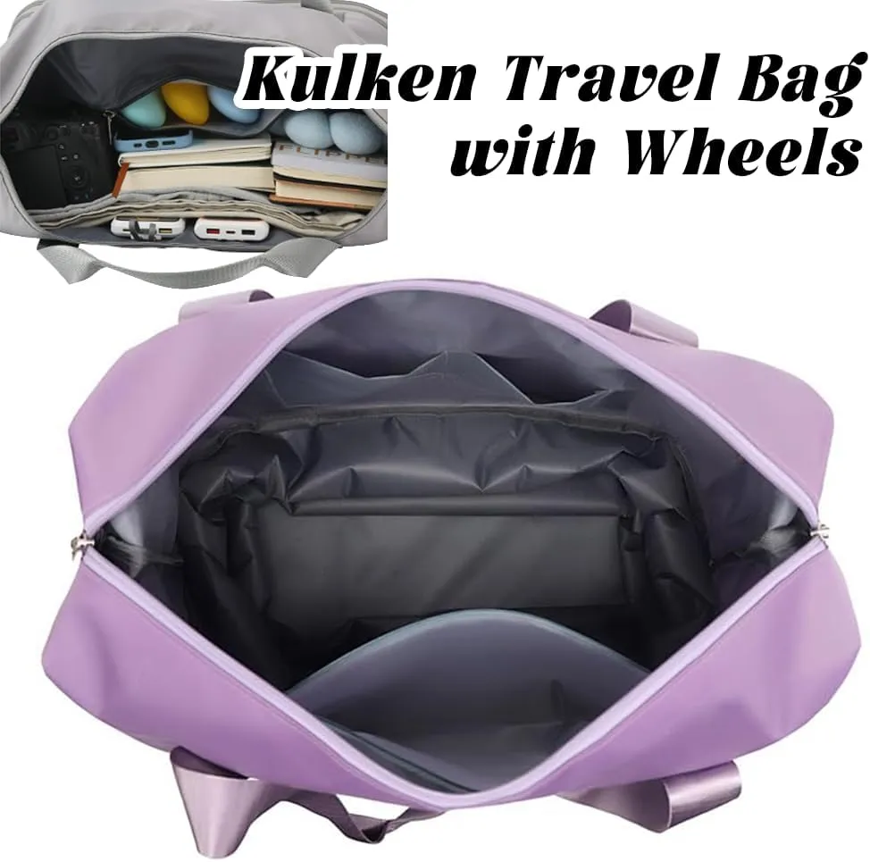 Kulken Travel Bag with Wheels, 2025 New Large Capacity Travel Bag - Universal Wheel Removable, Expandable Foldable (C)