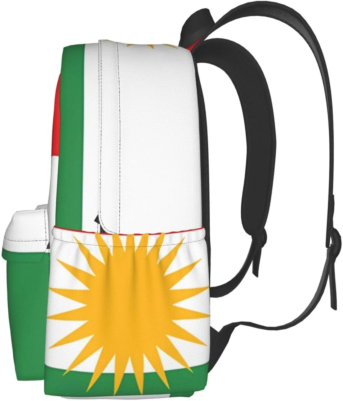 Kurdistan Flag Large Travel Backpack Casual Backpacks Laptop Daypack Working Rucksack Lightweight Back Pack Sports Bag with Adjustable Shoulder Strap