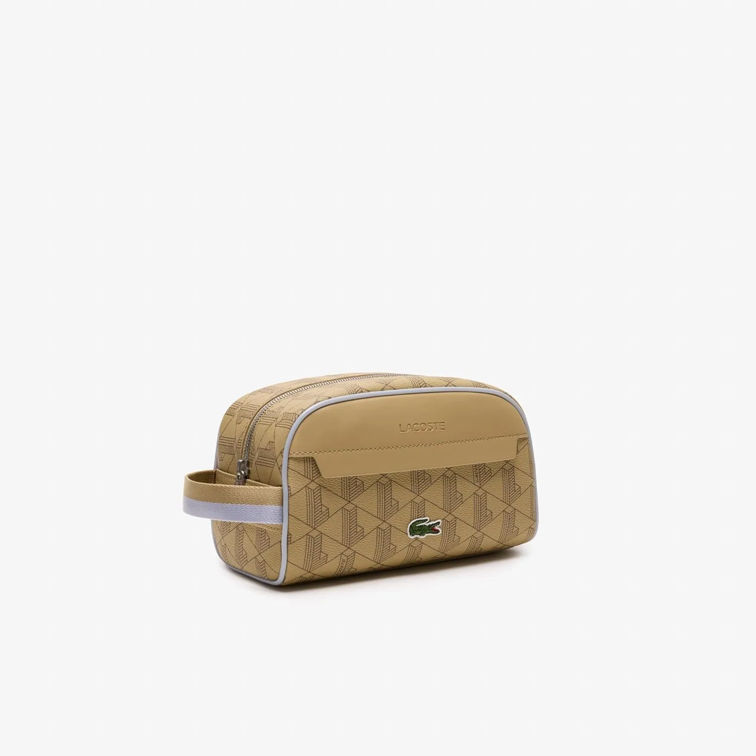 Lacoste Unisex The Blend Grained Texture Vanity Bag, Mono Ochre/Lilac, One SIze