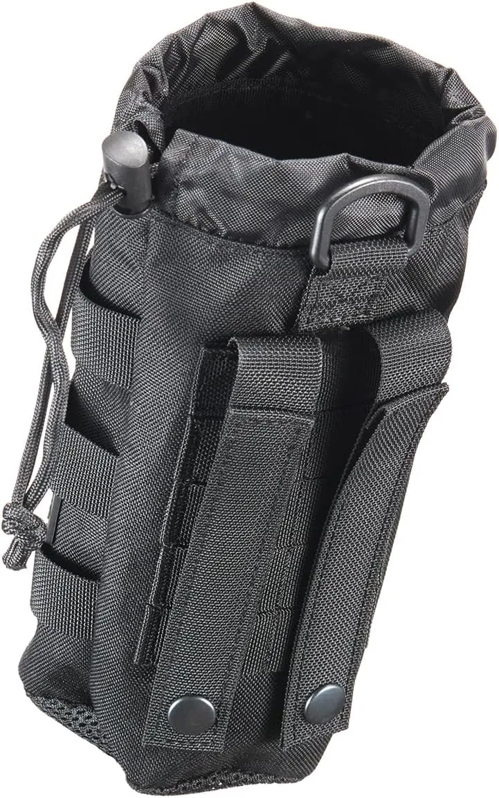 Lancer Tactical Water Bottles Pouch Bag, Drawstring Molle Water Bottle Holder Tactical Pouches, Travel Mesh Water Bottle Bag Tactical Hydration Carrier