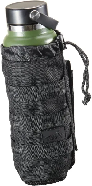 Lancer Tactical Water Bottles Pouch Bag, Drawstring Molle Water Bottle Holder Tactical Pouches, Travel Mesh Water Bottle Bag Tactical Hydration Carrier