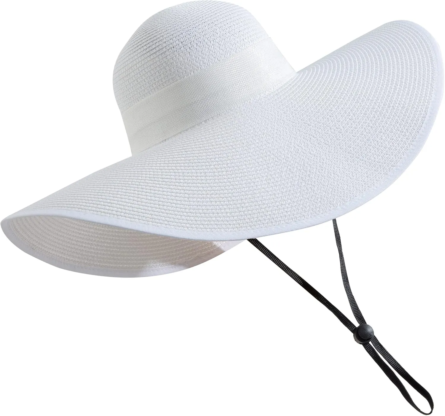 Lanzom Womens 5.7 Inches Big Bowknot Straw Hat Large Floppy Foldable Roll up Beach Cap Sun Hat UPF 50 