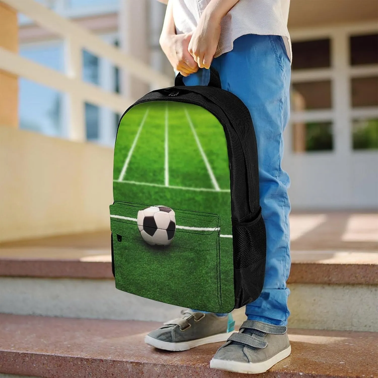 Laptop Backpack for Women Men Daypack Grass Field Soccer Playground Backpacks Computer Bag Travel Laptop Bag Casual Work Bag