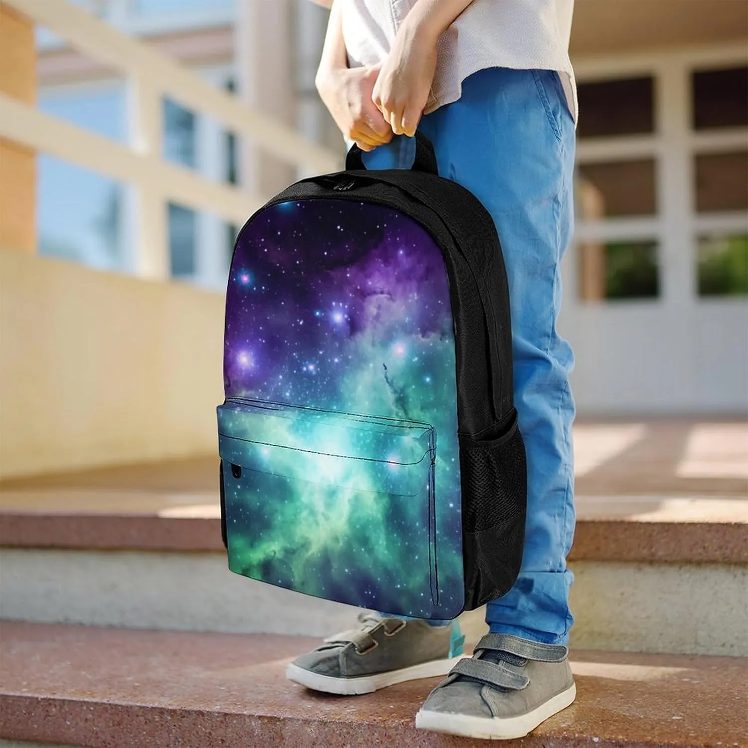 Laptop Backpack for Women Men Daypack Green Blue Purple Galaxy Backpacks Computer Bag Travel Laptop Bag Casual Work Bag