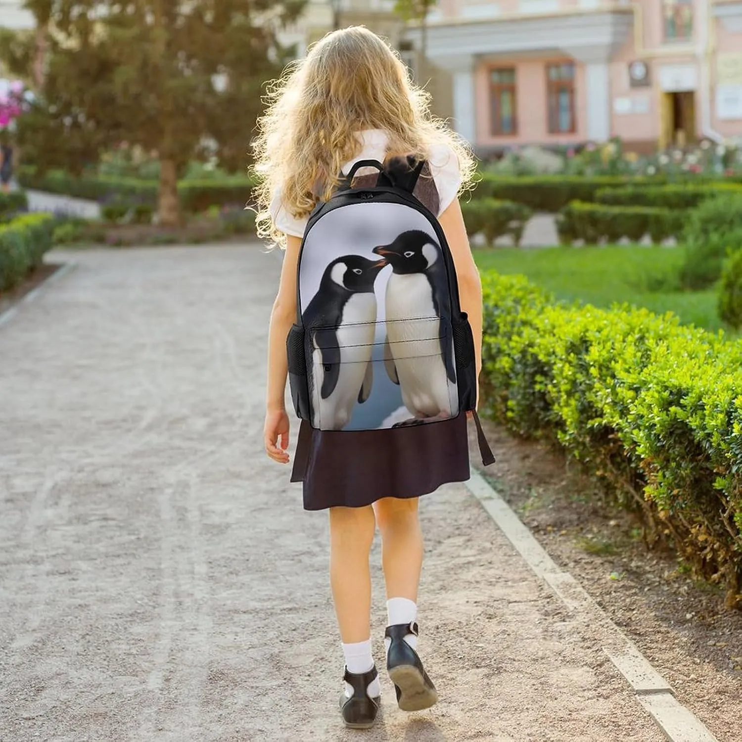 Laptop Backpack for Women Men Daypack I Love Penguins Backpacks Computer Bag Travel Laptop Bag Casual Work Bag