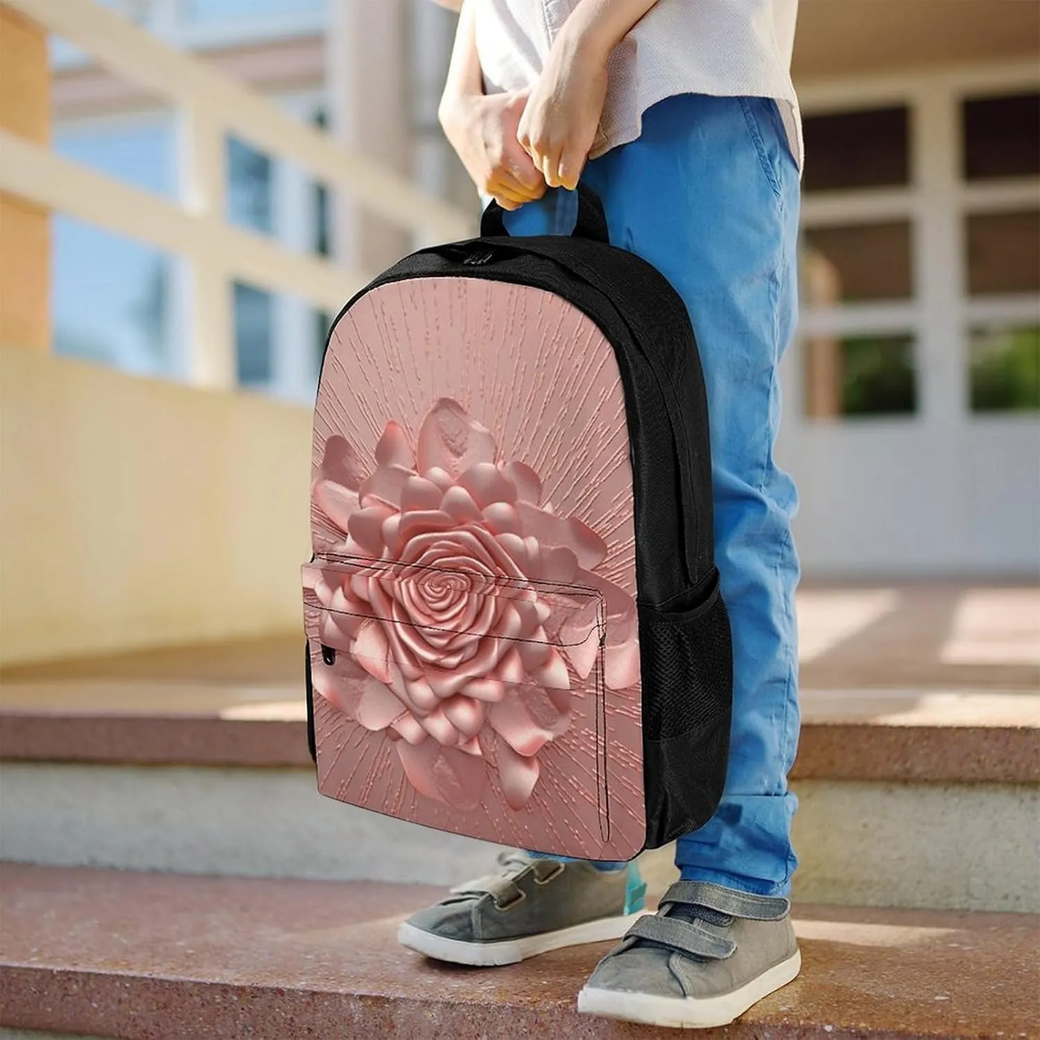 Laptop Backpack for Women Men Daypack Rose Backpacks Computer Bag Travel Laptop Bag Casual Work Bag