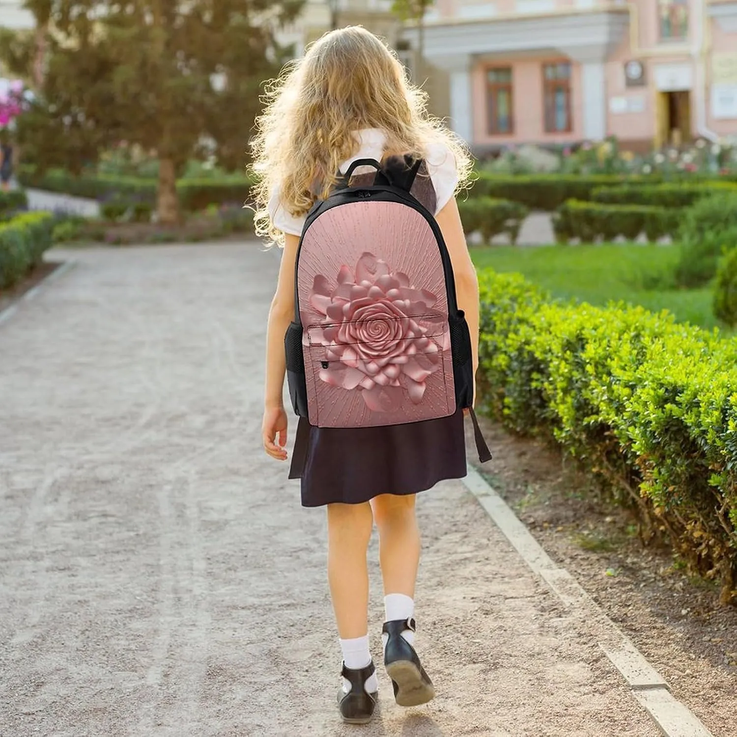 Laptop Backpack for Women Men Daypack Rose Backpacks Computer Bag Travel Laptop Bag Casual Work Bag