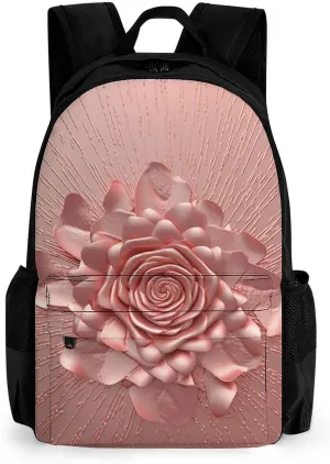 Laptop Backpack for Women Men Daypack Rose Backpacks Computer Bag Travel Laptop Bag Casual Work Bag