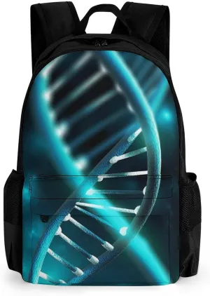 Laptop Backpack for Women Men Daypack Science Gene Strand Backpacks Computer Bag Travel Laptop Bag Casual Work Bag, 42x30.5cm, XB0604116