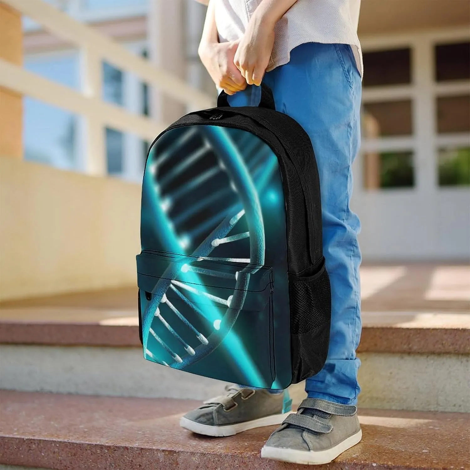 Laptop Backpack for Women Men Daypack Science Gene Strand Backpacks Computer Bag Travel Laptop Bag Casual Work Bag, 42x30.5cm, XB0604116