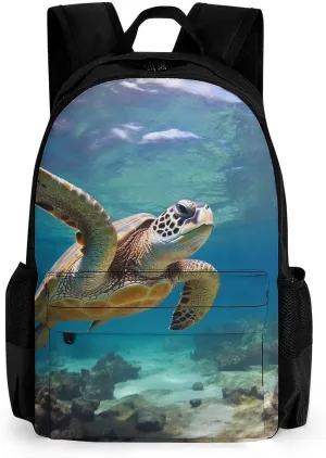 Laptop Backpack for Women Men Daypack Sea Turtle Backpacks Computer Bag Travel Laptop Bag Casual Work Bag