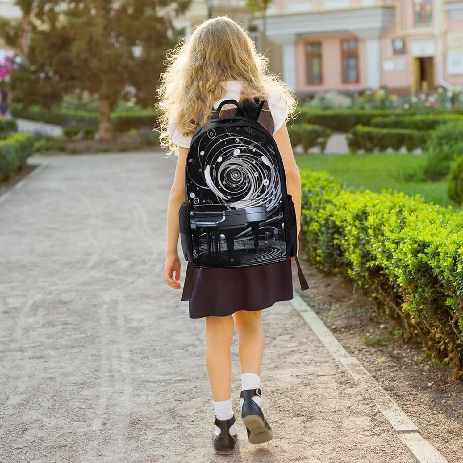 Laptop Backpack for Women Men Daypack Spiral Piano Backpacks Computer Bag Travel Laptop Bag Casual Work Bag