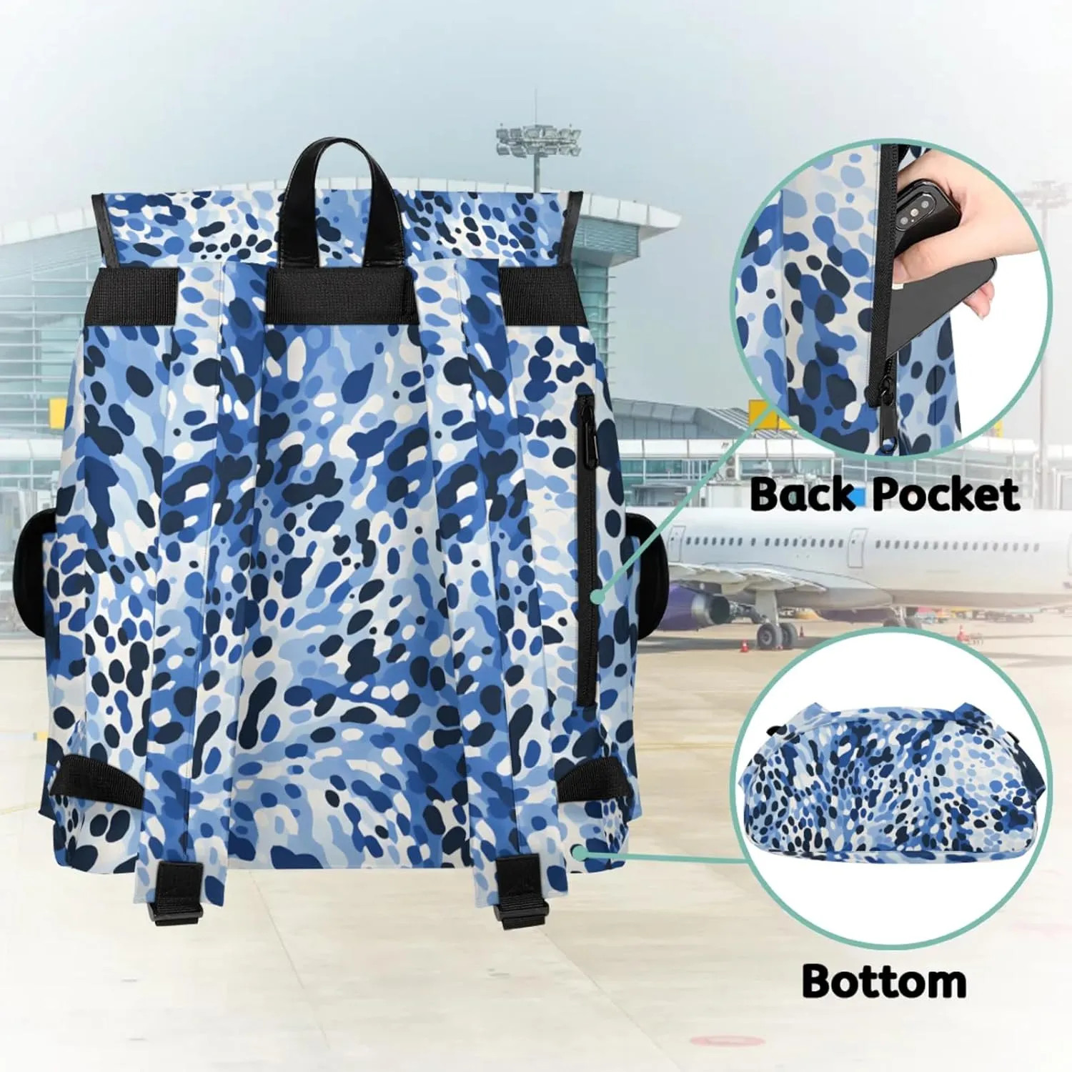 Laptop Backpacks Camouflage Spots Travel Backpack for Women Work Backpack Computer Bag for Business Travel Fits 15 Inch Laptop
