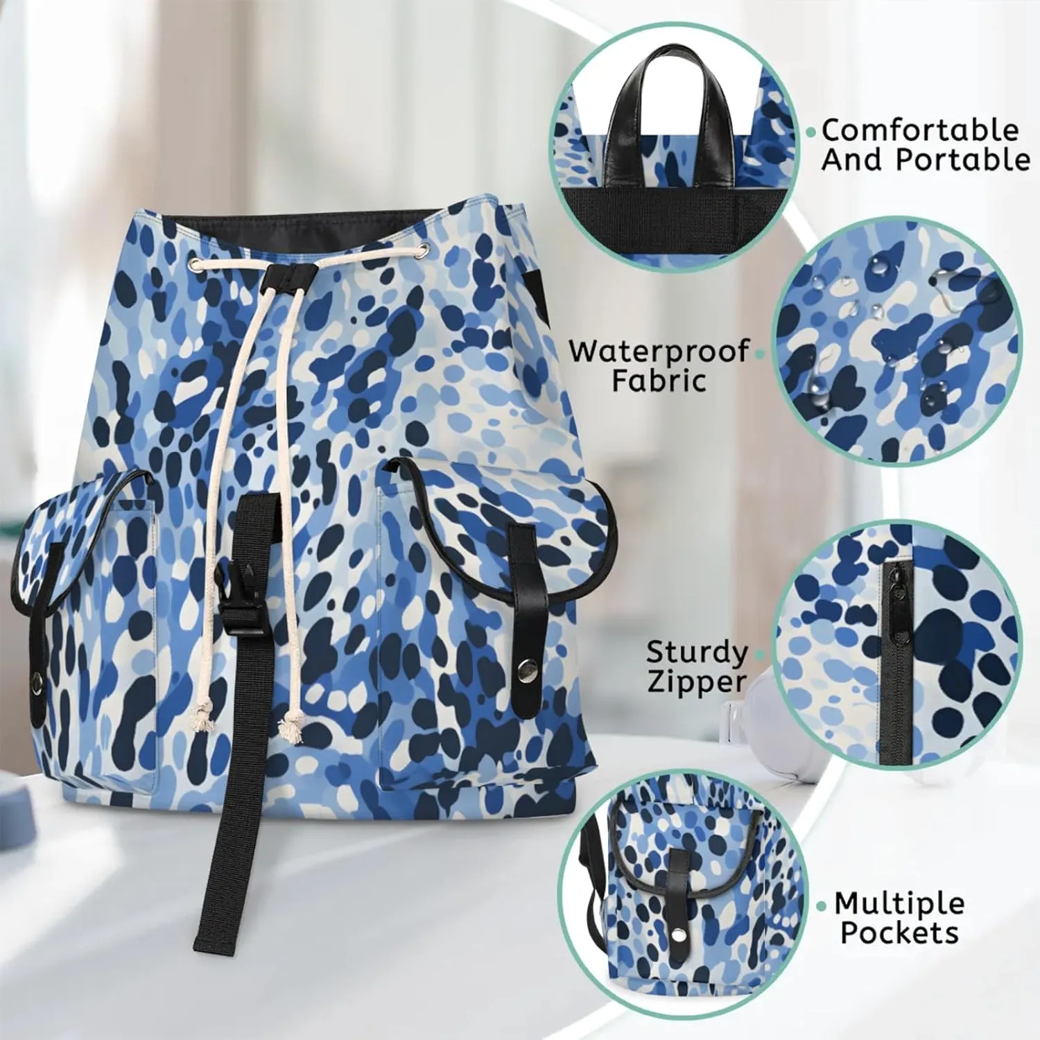 Laptop Backpacks Camouflage Spots Travel Backpack for Women Work Backpack Computer Bag for Business Travel Fits 15 Inch Laptop
