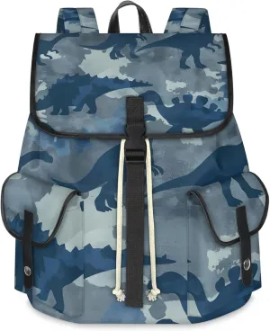 Laptop Backpacks Dinosaurs Camouflage Travel Backpack for Women Work Backpack Computer Bag for Business Travel Fits 15 Inch Laptop