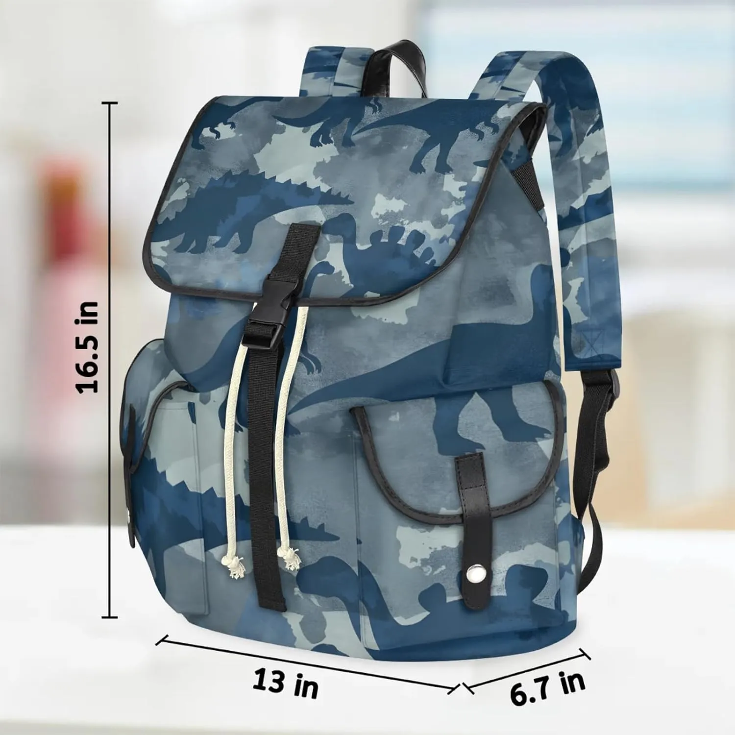 Laptop Backpacks Dinosaurs Camouflage Travel Backpack for Women Work Backpack Computer Bag for Business Travel Fits 15 Inch Laptop