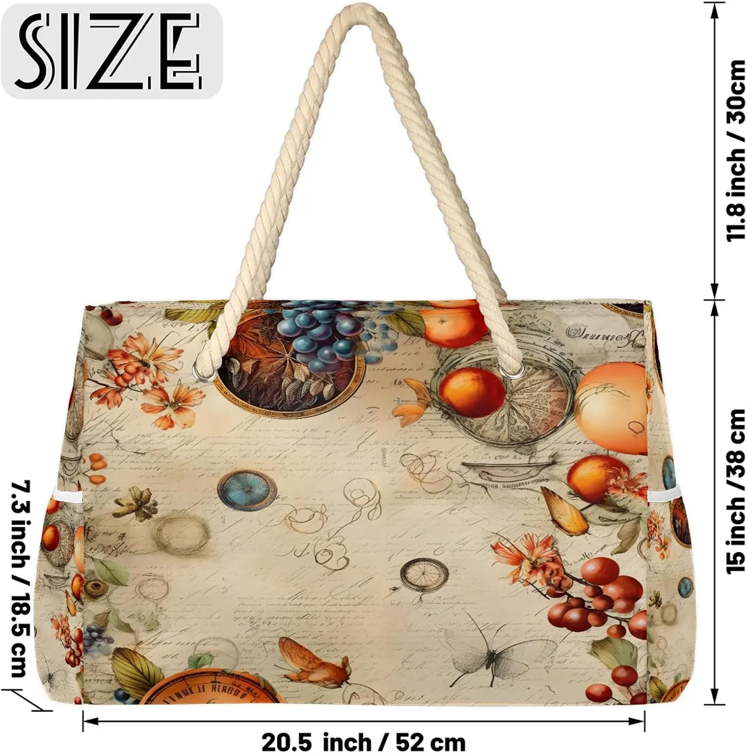 Large Beach Bags for Women and Men, Waterproof Tote with Zipper, Reusable Grocery Shopping Shoulder Bag