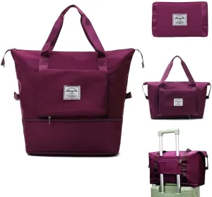 Large Capacity Foldable Travel Bag, Expandable Waterproof Carry on Bag, Dry and Wet Separation Spor Duffel Bags