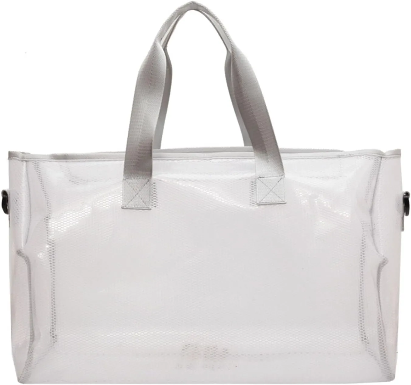 Large Heavy Duty Clear Waterproof Duffel Bag Travel Bag,Clear Weekender Bag With Zipper Handle,Beach Bag